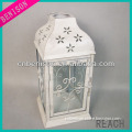 2014 hot selling floor white shabby chic candle holders